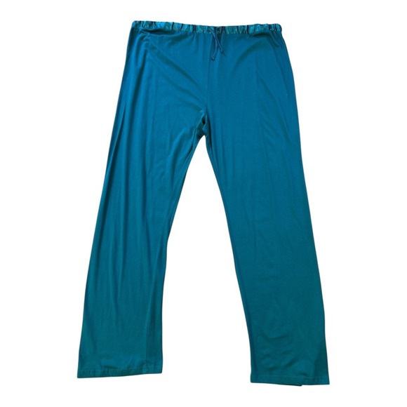 NEW Blis Lounge Pants Wide Leg Drawstring Comfy Casual Teal 3X NWT‎ - Picture 1 of 4